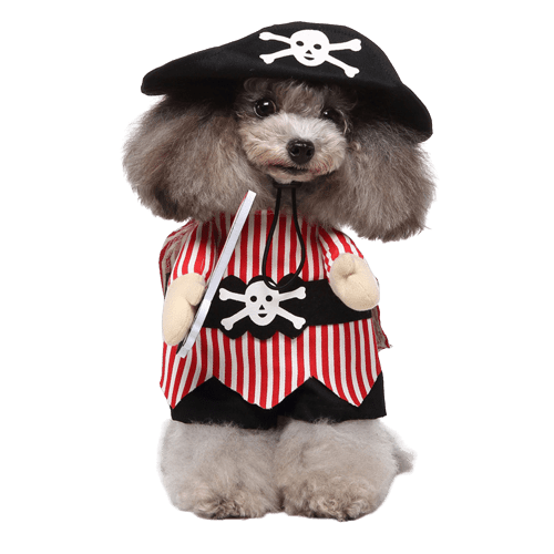 Pet Costume for Cat and Dog Pirate Outfit Pirate Dress Up for Pets