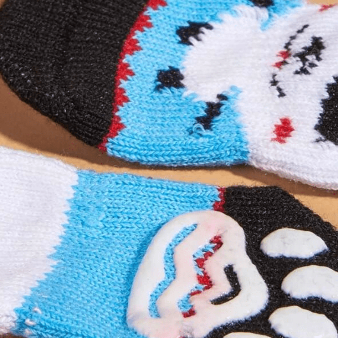 Dog Socks Panda Pattern Non Slip Pet Booties for Small Medium Large Dogs