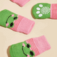 Dog Socks Frog Pattern Non Slip Cozy Pet Socks for Small Medium Dogs
