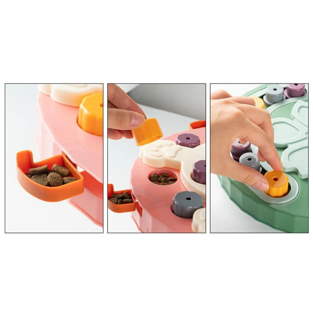 Interactive Slow Feeder Puzzle Toy for Dogs and Cats Pet Treat Dispenser
