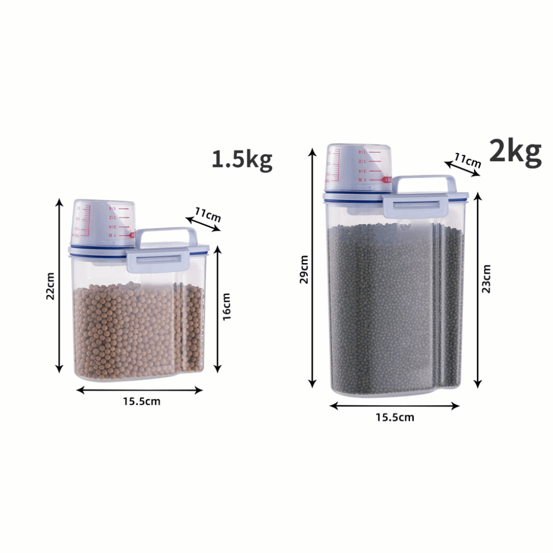 Pet Food Storage Container for Kibble Dog Cat Food Keeper Airtight Food Bin