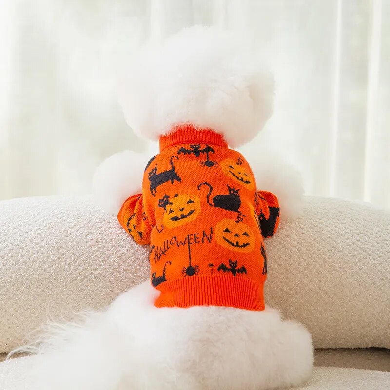Halloween Sweater for Dogs and Cats Pet Costume Autumn Pullover