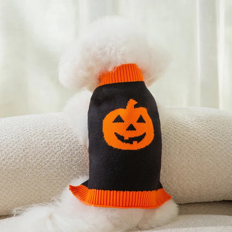 Halloween Sweater for Dogs and Cats Pet Costume Autumn Pullover