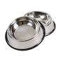 Stainless Steel Pet Bowl Durable Dog Cat Food Water Dish