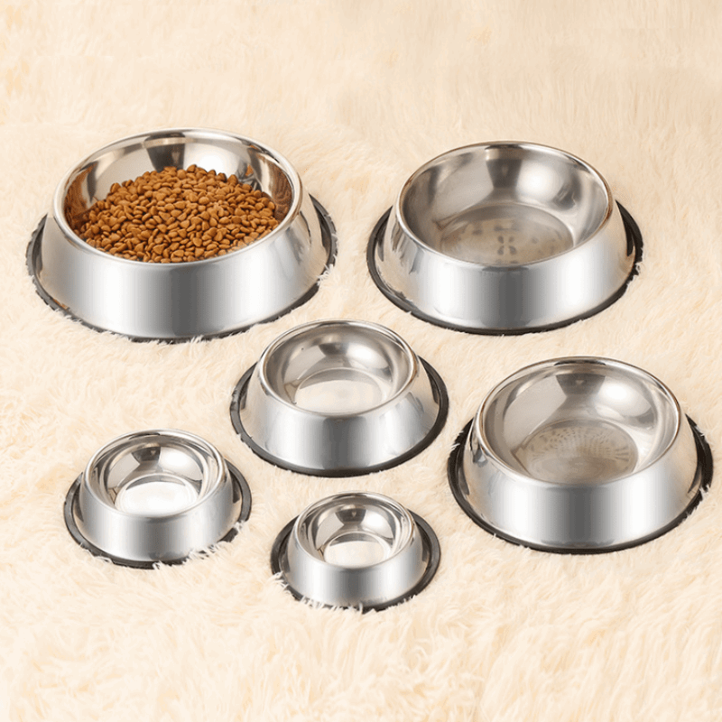 Stainless Steel Pet Bowl Durable Dog Cat Food Water Dish