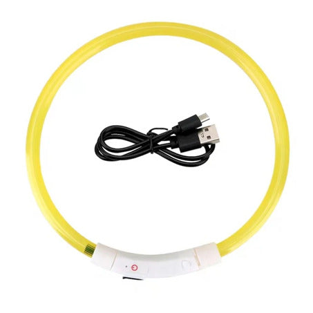 LED Dog Collar Adjustable Light Up Safety Glow Collar for Pets