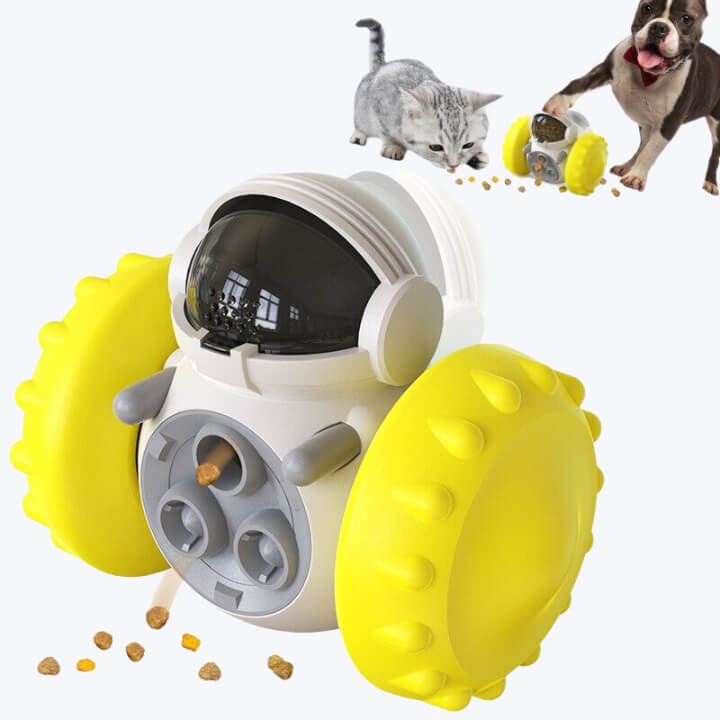Astronaut Kibble Dispenser Pet Toy Interactive Treat Feeder