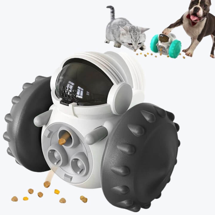 Astronaut Kibble Dispenser Pet Toy Interactive Treat Feeder