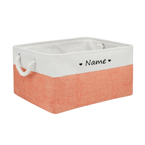 Custom Pet Storage Basket Personalized Organizer for Pets