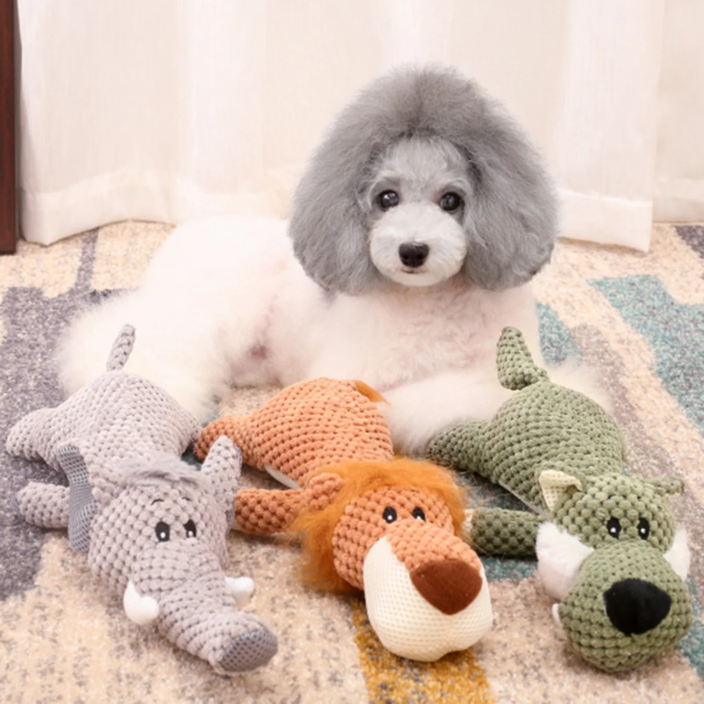 Plush Ribbed Sound Toy for Babies and Toddlers Soft Sensory Toy