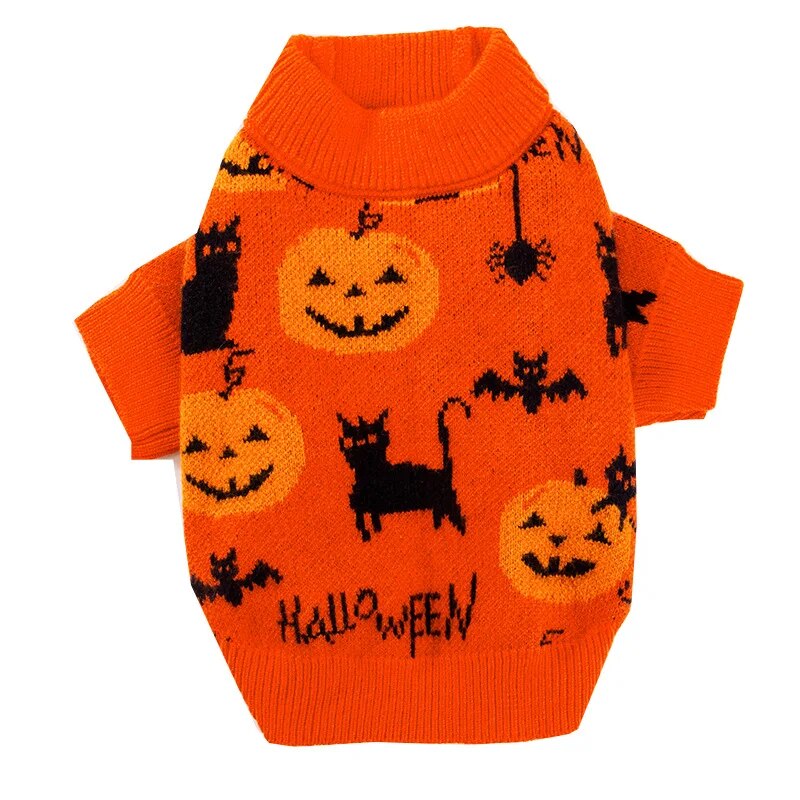 Halloween Sweater for Dogs and Cats Pet Costume Autumn Pullover