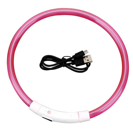LED Dog Collar Adjustable Light Up Safety Glow Collar for Pets