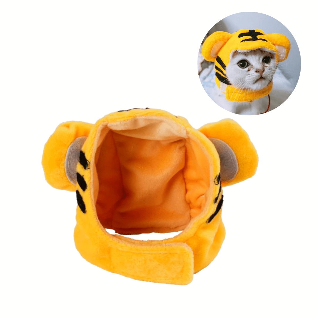 Cat Head Costume Hat Pet Headwear for Cats Halloween Dress Up