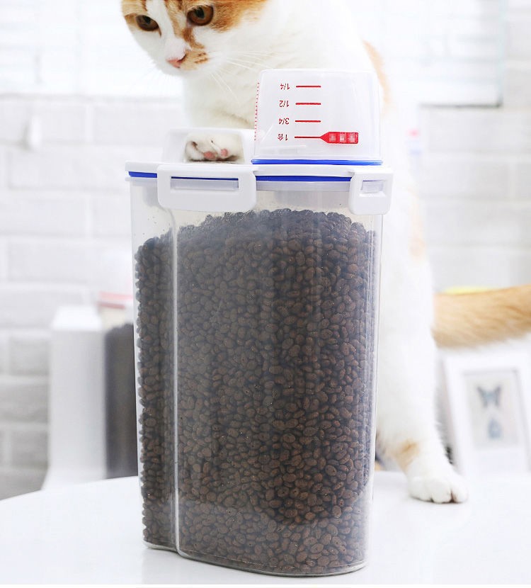 Pet Food Storage Container for Kibble Dog Cat Food Keeper Airtight Food Bin