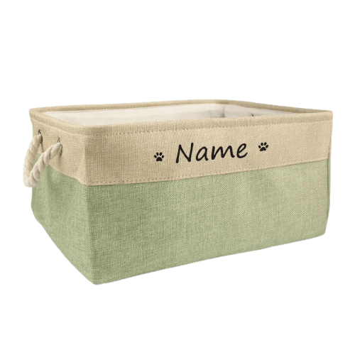 Custom Pet Storage Basket Personalized Organizer for Pets